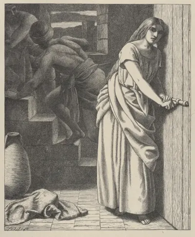 Rahab and the Spies, from "Dalziels' Bible Gallery"