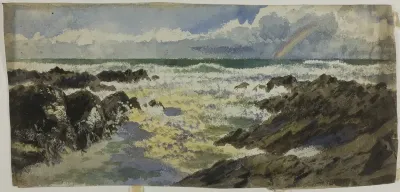Rainbow Over Stormy Sea