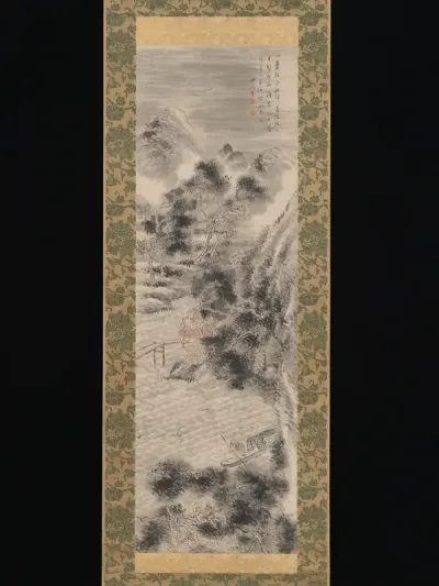 Rainstorm over a River Village