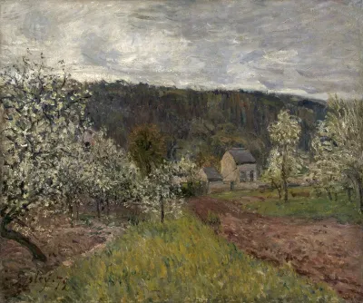 Rainy spring near Paris