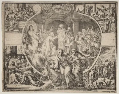 Raising of Lazarus with Scenes from the Life of Christ