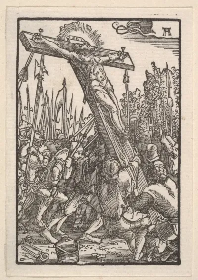 Raising of the Cross, from "The Fall and Salvation of Mankind Through the Life and Passion of Christ"