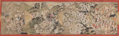 Raja Sansar Chand attacking Kangra Fort