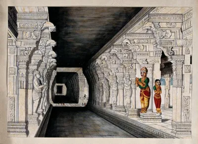 Rameshvaram: corridor leading inside the temple dedicated to Lord Shiva