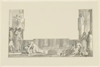 Randlijst met Christus bij de poel van Bethesda