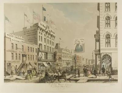 Randolph Street, Chicago, from Clark to State Streets in the Year 1865