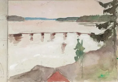 Rantamaisema, pitkä laituri