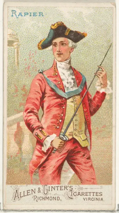 Rapier, from the Arms of All Nations series (N3) for Allen & Ginter Cigarettes Brands