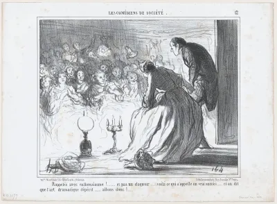 Rappelés avec enthousiasme!.., from Les Comédiens de Société, published in Le Charivari, May 1, 1858