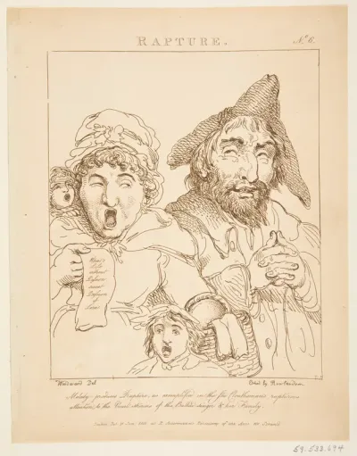 Rapture (Le Brun Travested, or Caricatures of the Passions)