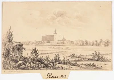 Rauma, original drawing for Finland Depicted in Drawings