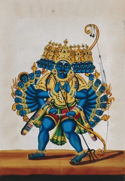 Ravana, the ten headed demon god