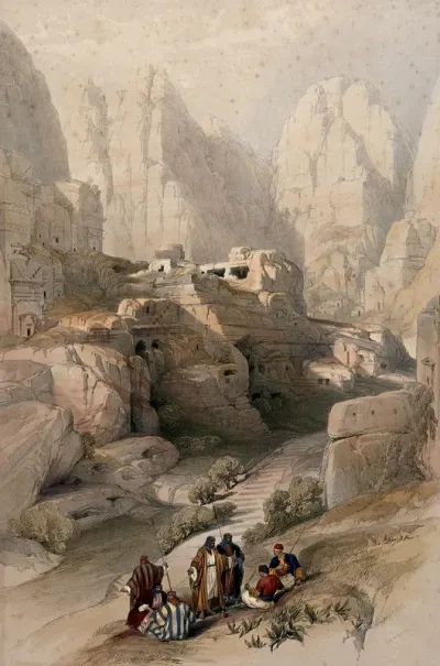 Ravine at the eastern entrance to Petra