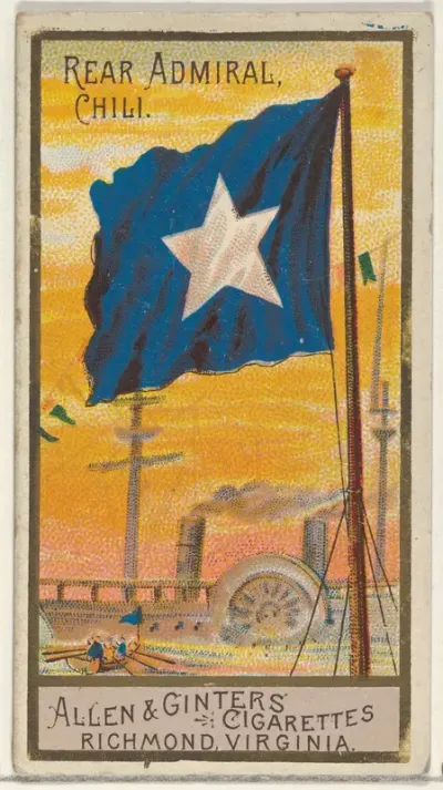 Rear Admiral, Chili, from the Naval Flags series (N17) for Allen & Ginter Cigarettes Brands