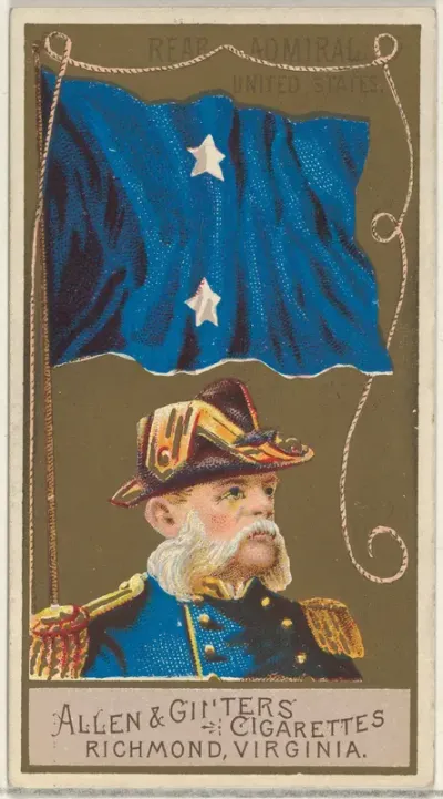 Rear Admiral, United States, from the Naval Flags series (N17) for Allen & Ginter Cigarettes Brands
