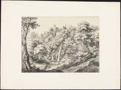 Rear View of the Convent with Waterfall