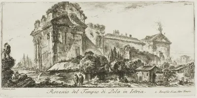 Rear View of the Temple of Pola in Istria. 1. Rear view of another temple, plate 22 from Some Views of Triumphal Arches and other Monuments