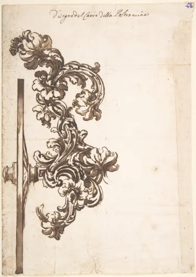 Rear Wheel and Part of the Carved Wooden Structure of a Carriage