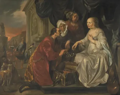 Rebecca Receiving Presents from Abraham's Servant
