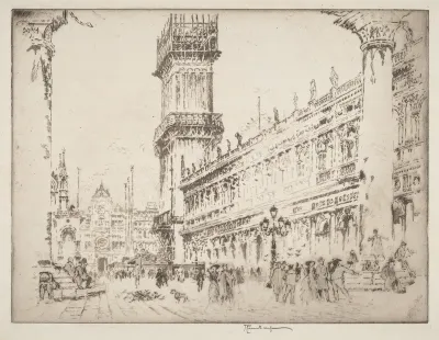 Rebuilding the Campanile, Venice, No.II