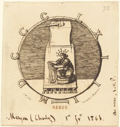 Rébus: "Ci-gît la vendetta surannée" (Rebus: "Here Lies the Ancient Vendetta")