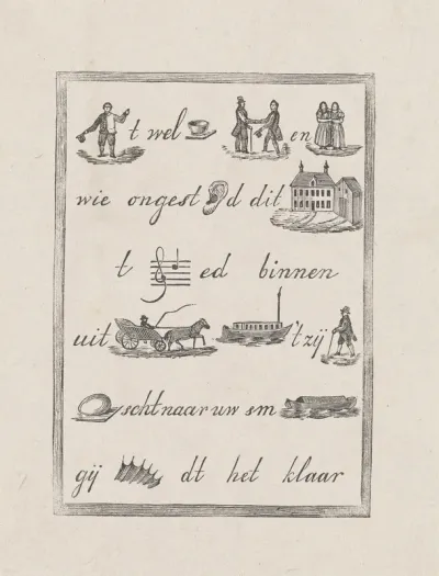 Rebus met dertien voorstellingen