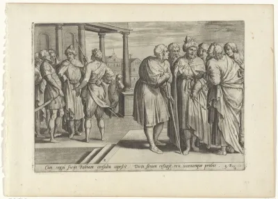 Rechabeam raadpleegt de oudsten en de jongemannen
