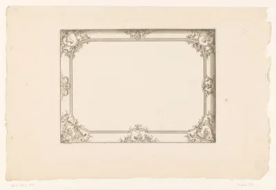 Rechthoekig plafond met bustes en putti