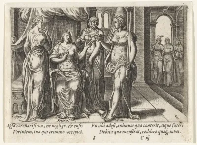 Rechtvaardigheid toont de heilige kroon