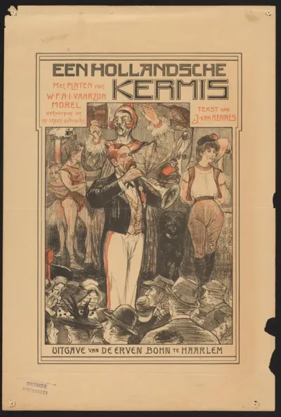 Reclamebiljet voor: J. van Rennes, Een Hollandsche kermis, 1897