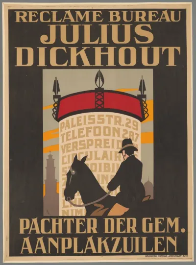 Reclamebureau Julius Dickhout. Pachter der Gem. aanplakzuilen.