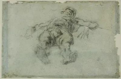 Reclining Male Nude, Foreshortened