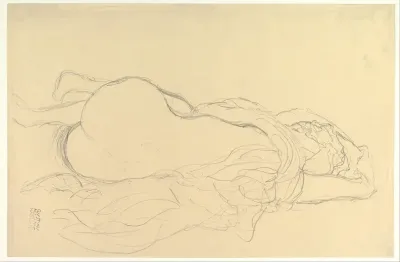 Reclining Nude with Drapery, Back View