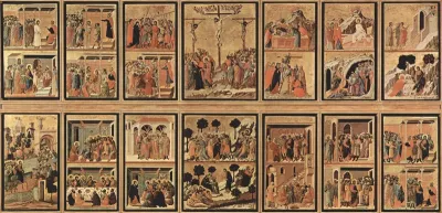 Reconfiguration of the back of the Maesta Altarpiece of Siena