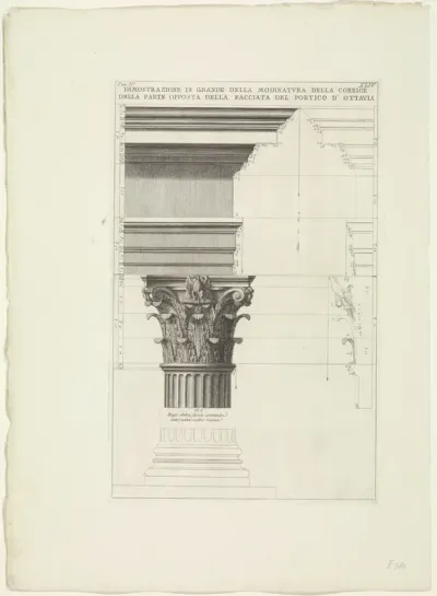 Reconstructie van gedeelten van de Porticus van Octavia te Rome