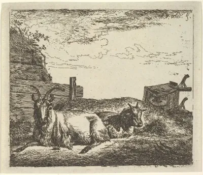Recumbent Goats, plate 10 from "Different Animals"