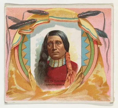 Red Shirt, Dakota Sioux, from the American Indian Chiefs series (N36) for Allen & Ginter Cigarettes