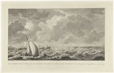 Redden van de opvarenden van het schip Woestduin, 1779
