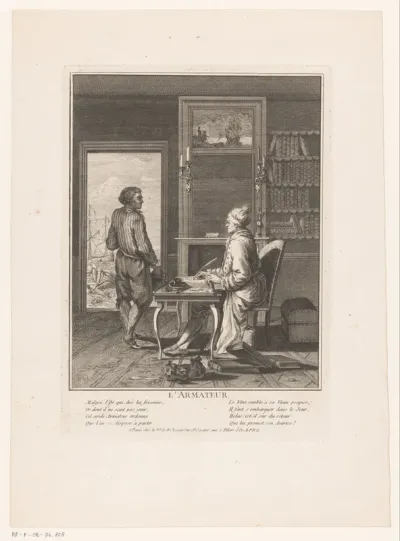 Reder aan een bureau