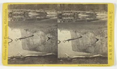 Reflection of El Capitain in the Merced River, No. 48 from the series "Glories of the Yosemite, California"