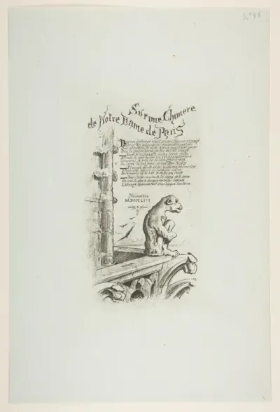Regarding One of the Gargoyles of Nôtre-Dame, Paris