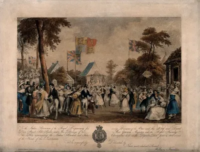 Regent's Park, London: a charity fair for the Royal dispensary for diseases of the ear