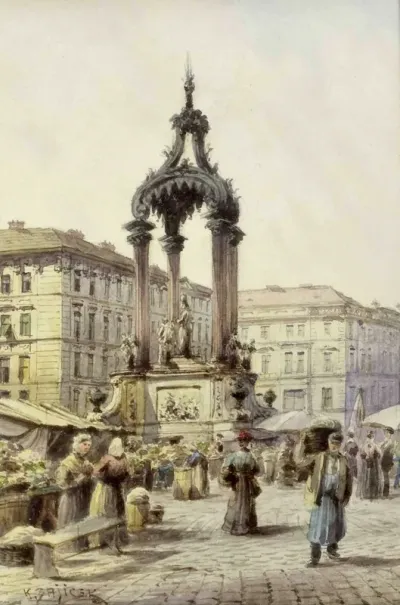 Reges Treiben am Hohen Markt in Wien
