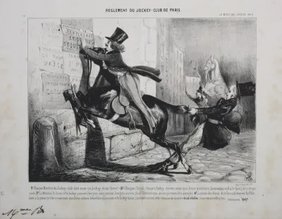 Réglement du Jockey Club de Paris:  Chaque membre du Jockey Club doit avoir un Jockey, et un cheval...