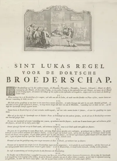 Reglement van het Broederschap van Sint Lucas uit Dordrecht, 1736