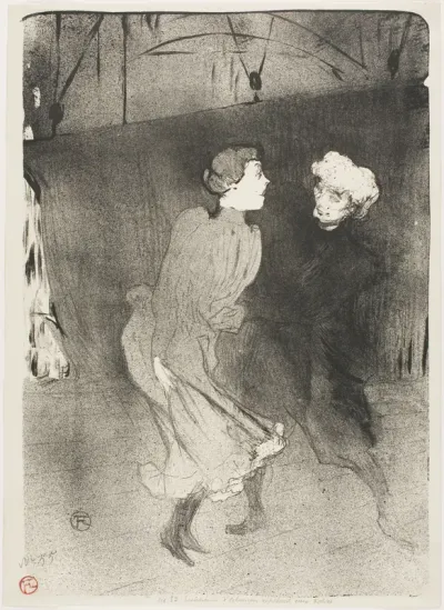 Rehearsal at the Folies-Bergère, Emilenne D'Alençon and Mariquita