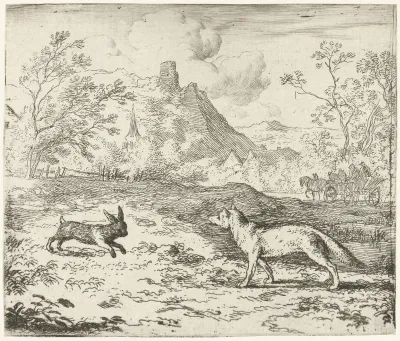 Reinaert de vos en een konijn