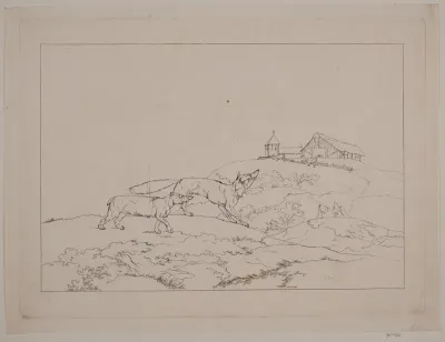 Reineke og grævlingen. Illustration til "Reinike Fuchs"