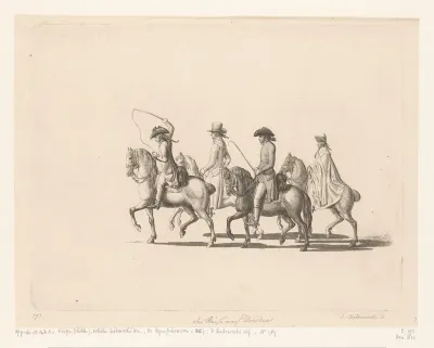Reis van de kunstenaar naar Dresden in juni 1789