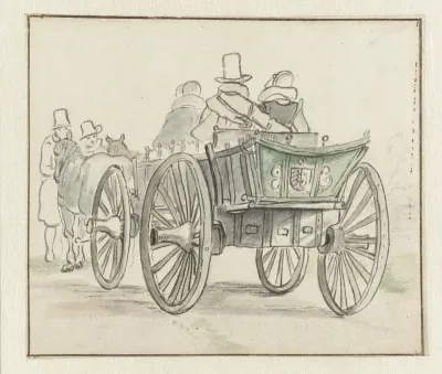 Reiswagen met enkele passagiers